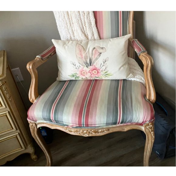 Easter Decorative Throw Pillow Cover Cottage Bunny Spring Decor Accent Case 20" - Picture 4 of 5